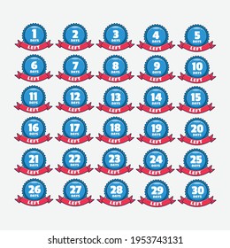 days left badge. offer day of sale