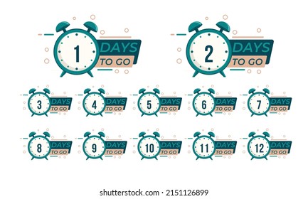 Days Left Badges And Stickers. Count Time Sale. Number Of Days Left. Countdown Left Days Banner. Count Down Vector Banner Template.