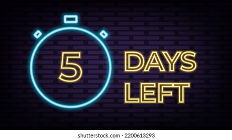 Days Left Badges and Stickers. Count time sale. Number of days left. Countdown left days banner. Count down vector banner template. Nine, eight, seven, six, five, four, three, two, one, zero days left