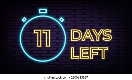 Days Left Badges and Stickers. Count time sale. Number of days left. Countdown left days banner. Count down vector banner template. Nine, eight, seven, six, five, four, three, two, one, zero days left
