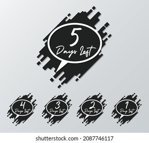 Days left countdown labels design