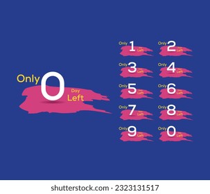 Days left countdown timer vector template