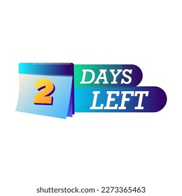 Days Left Countdown Vector and Illustration.