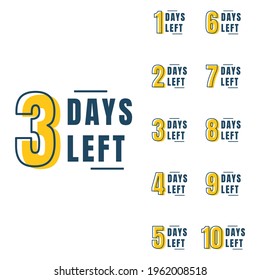 Days left counter banner set