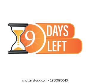 Days Left. Design Template For Post, Blog Of Social Network, Media. Flat Isolated Layout With Timer Countdown.