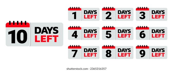 Número de días que quedan para firmar para la venta y promoción. Días de la cuenta atrás	