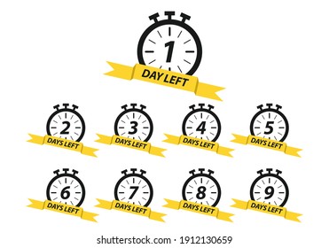 Days left to go.Sale banners.Promotional banners. Banner. Vector Illustration