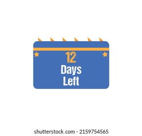 Days Left Orangy White Poke Icon Gorgeous Vector Illustration