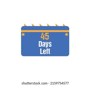 Days Left Orangy White Poke Icon Gorgeous Vector Illustration