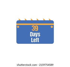 Days Left Orangy White Poke Icon Gorgeous Vector Illustration