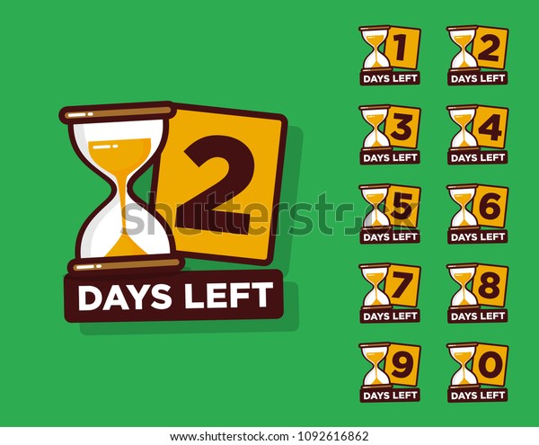 Days Left with Sand Timer Hourglass Badge for Sale or\
Retail 