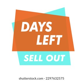 Días que quedan para vender el concepto. Cartel de marketing o banner para el sitio web. Promoción de bienes en Internet. Descuentos y promociones, publicidad. Dibujo vectorial plano de dibujos animados