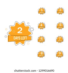Days Left template Badge for Sale or promotion Retail vector