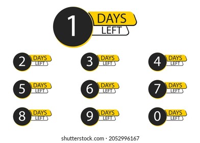 Days left . vector illustration