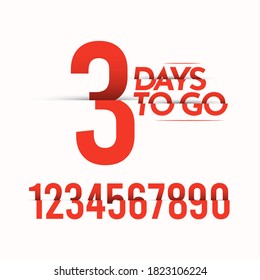 Days left vector template. Design for Business promotion, banner or print.