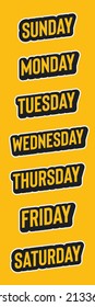 Days typography vector illustration, good use for days banners, days posters, etc.