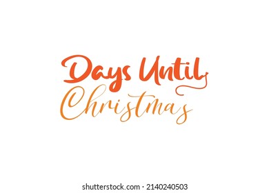 Tage bis Weihnachten Zitate. Creative Vektorgrafik-Konzept