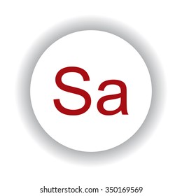 days of the week icon, red isolated white background