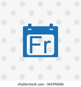 days of the week. icon. vector design snowflakes on a white background