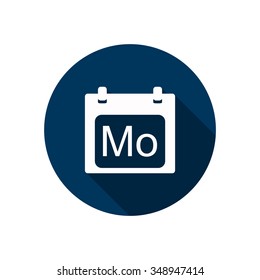 days of the week icon, vector illustration. Modern design. Flat design style
