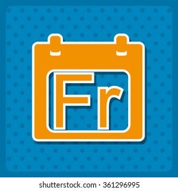 days of the week icon, vector illustration. Modern design. Flat design style