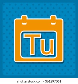 days of the week icon, vector illustration. Modern design. Flat design style