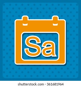 days of the week icon, vector illustration. Modern design. Flat design style