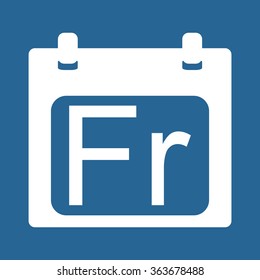 days of the week icon, vector illustration. Modern design. Flat design style