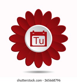 days of the week icon, vector illustration. Modern design. Flat design style