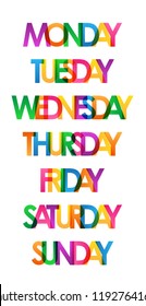 DAYS OF THE WEEK letter banners