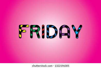days of the week. Modern design flat style icon.