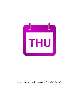 days of the week. Modern design flat style icon.