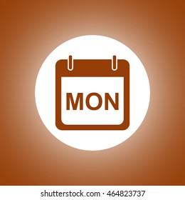 days of the week. Modern design flat style icon.