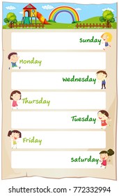 Days Of The Week Planner