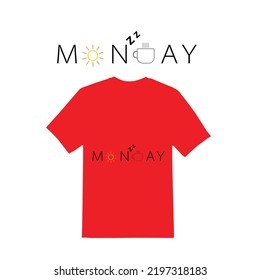 day's OF THE WEEK T SHIRT SERIES MONDAY T SHIRT DESIGN