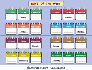 days of the week worksheets, Trace and write the days of the week