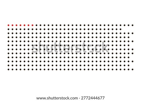 Days of the year as dots. Weeks compared to a year. Vector illustration