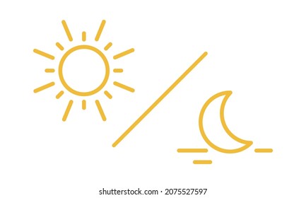 Daytime icon. Day and Night mode button. Vector illustration