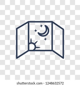 Daytime icon. Trendy linear Daytime logo concept on transparent background from Weather collection