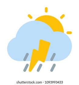 Daytime overcast thunder