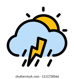 Daytime overcast thunder
