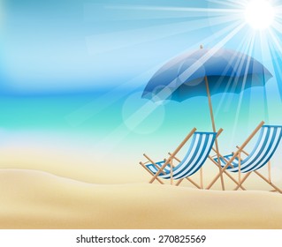 Daytime summer background on beach