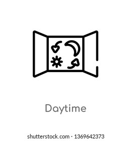 daytime vector line icon. Simple element illustration. daytime outline icon from weather concept. Can be used for web and mobile