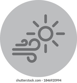 Daytime wind icon for any purpose mobile app presentation website