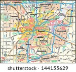 Dayton, Ohio area map