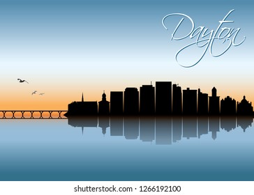 Dayton skyline - Ohio, United States of America, USA - vector illustration