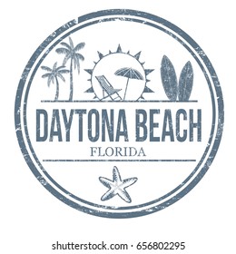 Daytona Beach sign or stamp on white background, vector illustration