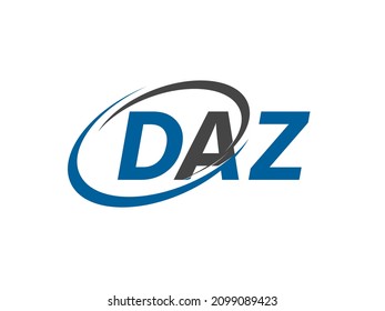 DAZ letter creative modern elegant swoosh logo design
