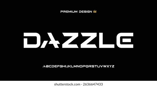 Dazzle, Creative modern logo alphabet fonts. Typography minimalist urban sans serif digital fashion future creative logos fonts. vector illustration


