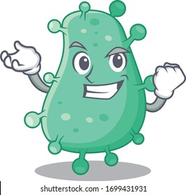 A dazzling agrobacterium tumefaciens mascot design concept with happy face